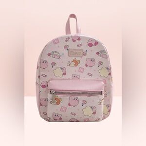 Kirby Pink Mini Backpack Anime Character Cute Gamer Bag